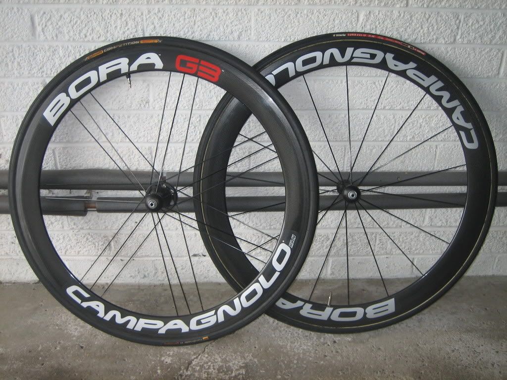 パーツ CAMPAGNOLO BORA G3 Campagnolo Bora G3 Carbon Tubular Rim Brake Wheelset Shimano